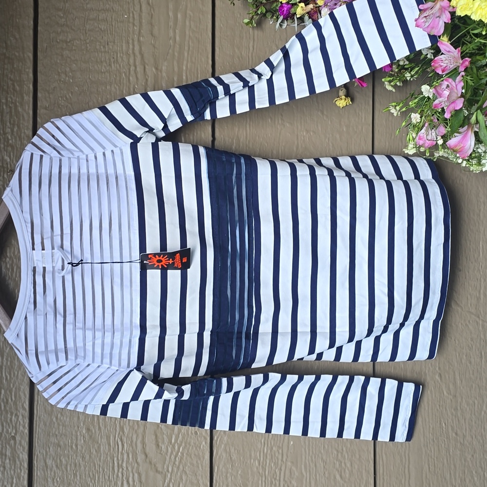 Jean Paul Gaultier Soleil Nautical Stripe Shirt Large new - Picture 13 of 13